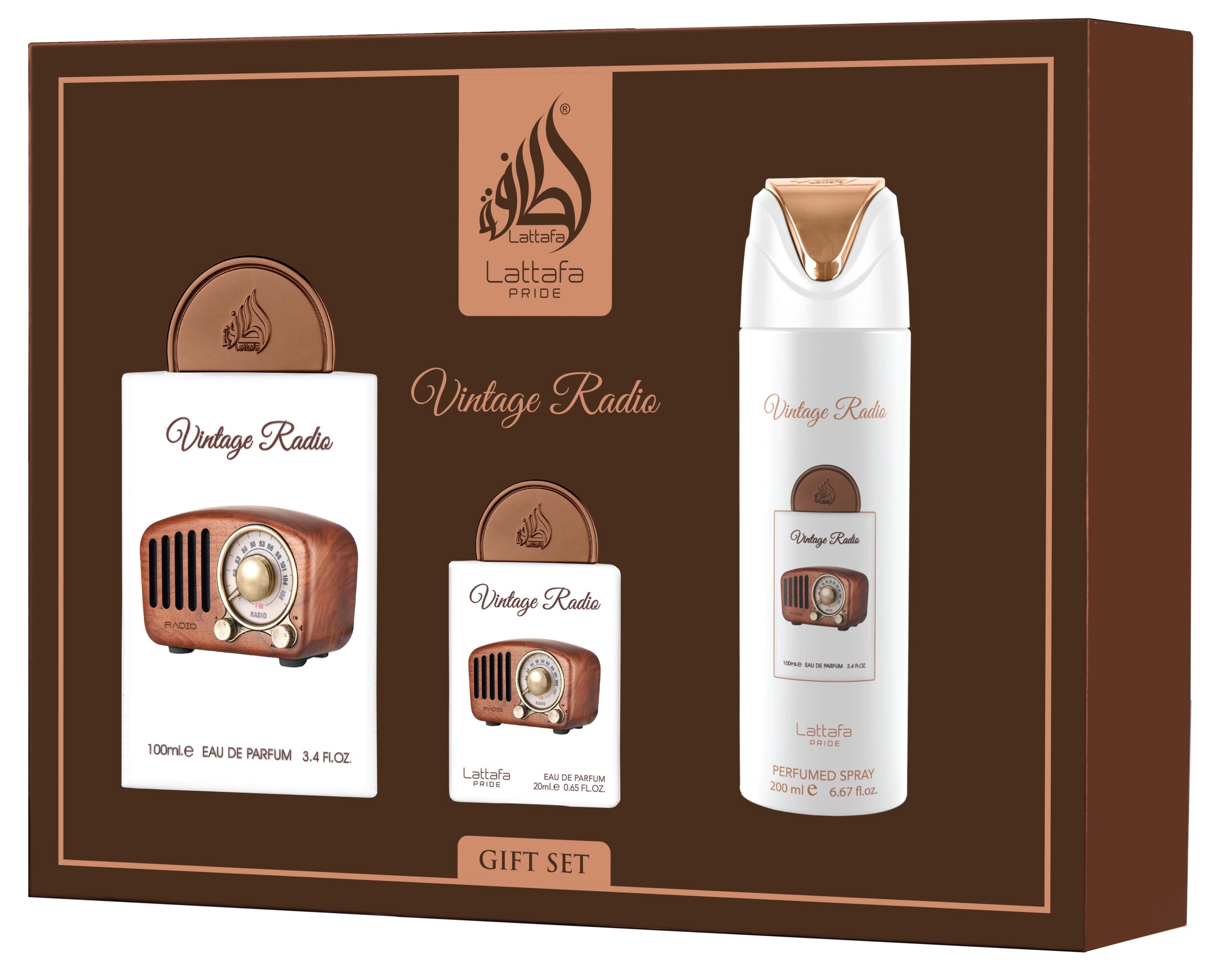 Gift Set - Vintage Radio - 3pcs