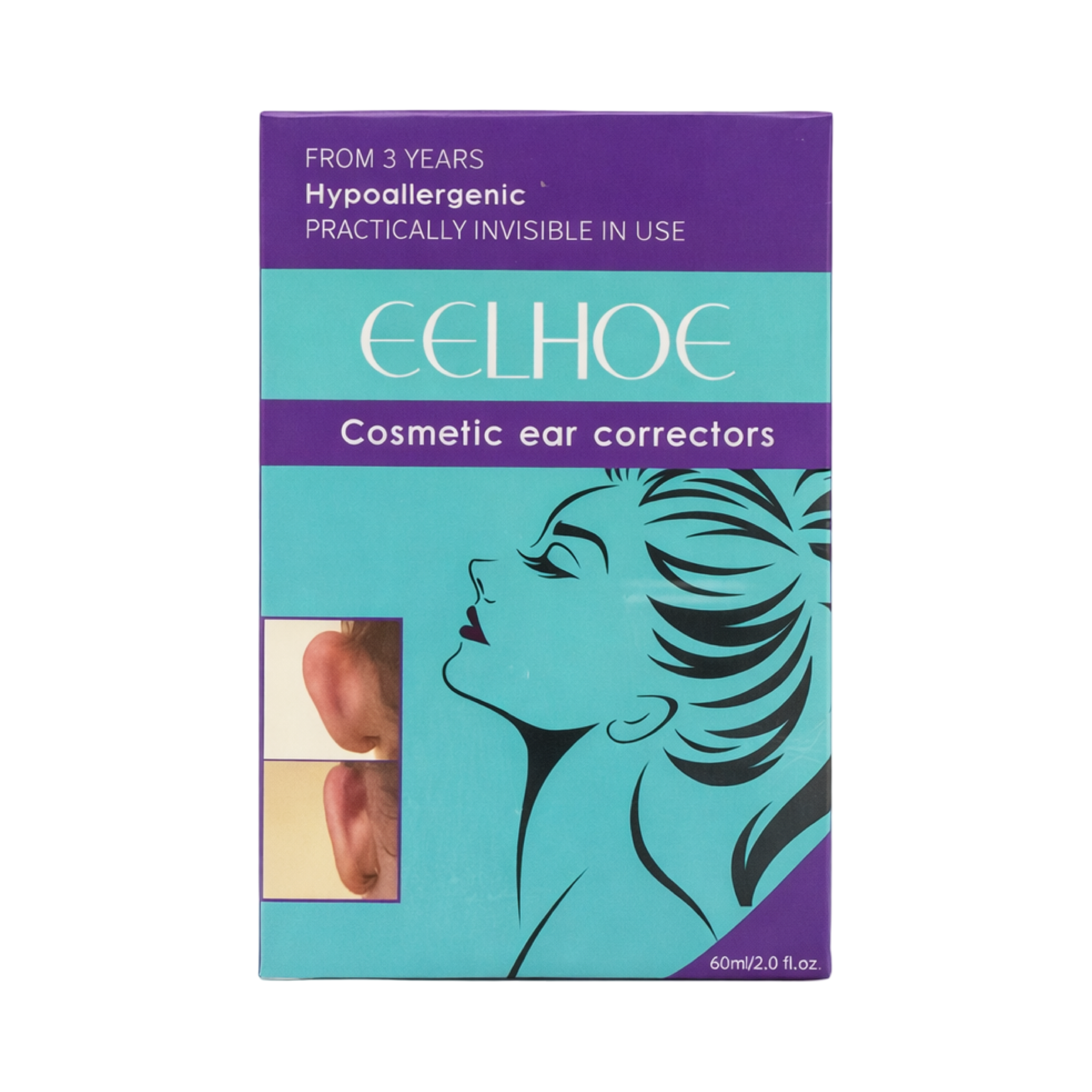 EELHOE Cosmetic Ear Correctors – Hypoallergenic & Invisible (60ml)
