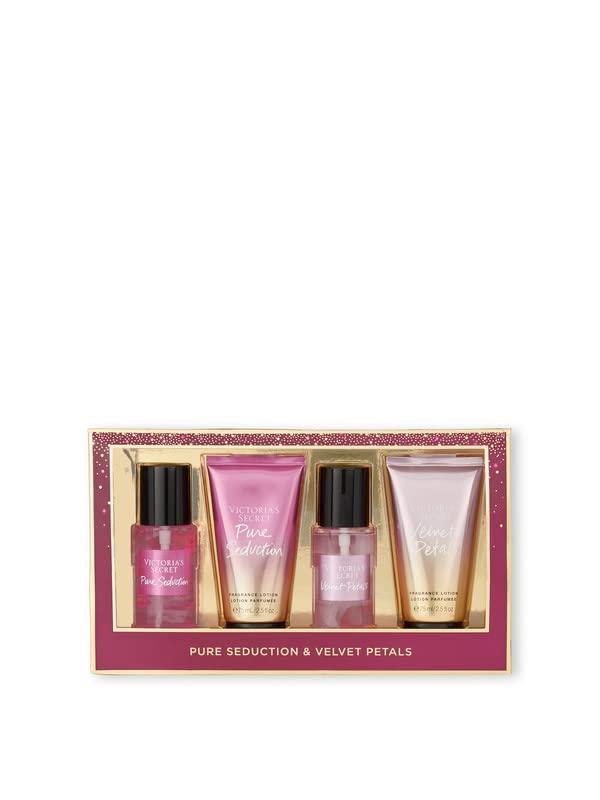 Victoria's Secret 4Pcs Set (Pure Seduction 75ml+Mist&75ml B/L+Velvet Petals 75ml +Mist&75ml B/L)