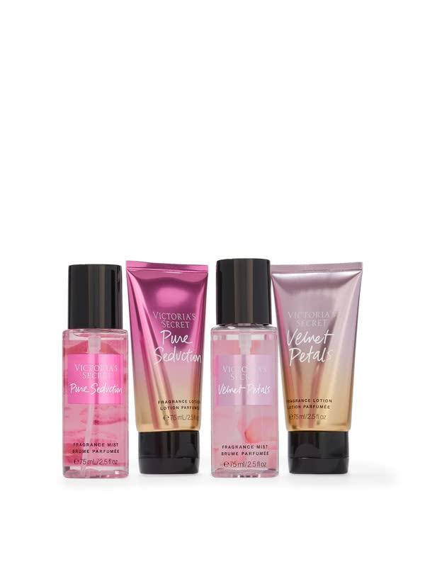 Victoria's Secret 4Pcs Set (Pure Seduction 75ml+Mist&75ml B/L+Velvet Petals 75ml +Mist&75ml B/L)