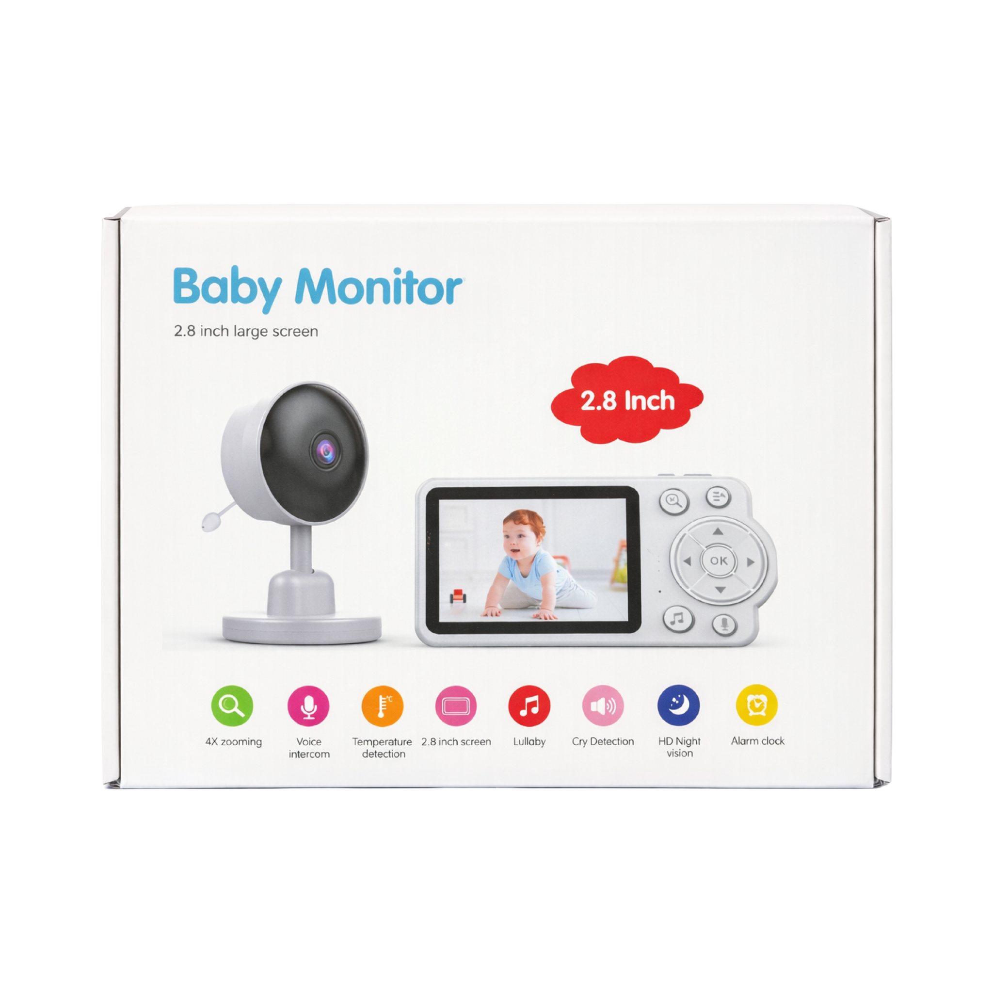 Baby Monitor me Ekran 2.8” – Kamera me Night Vision & Audio