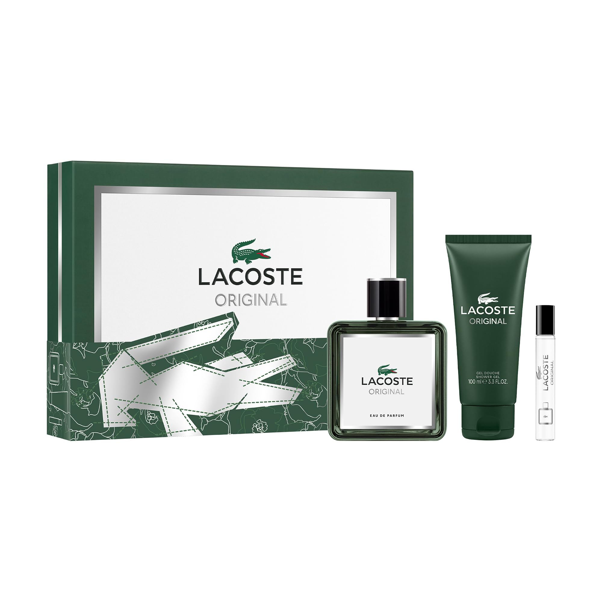 Lacoste Original M 3 Piece Set (100ml EDP + EDP 7.5ml + 100ml S/Gel)