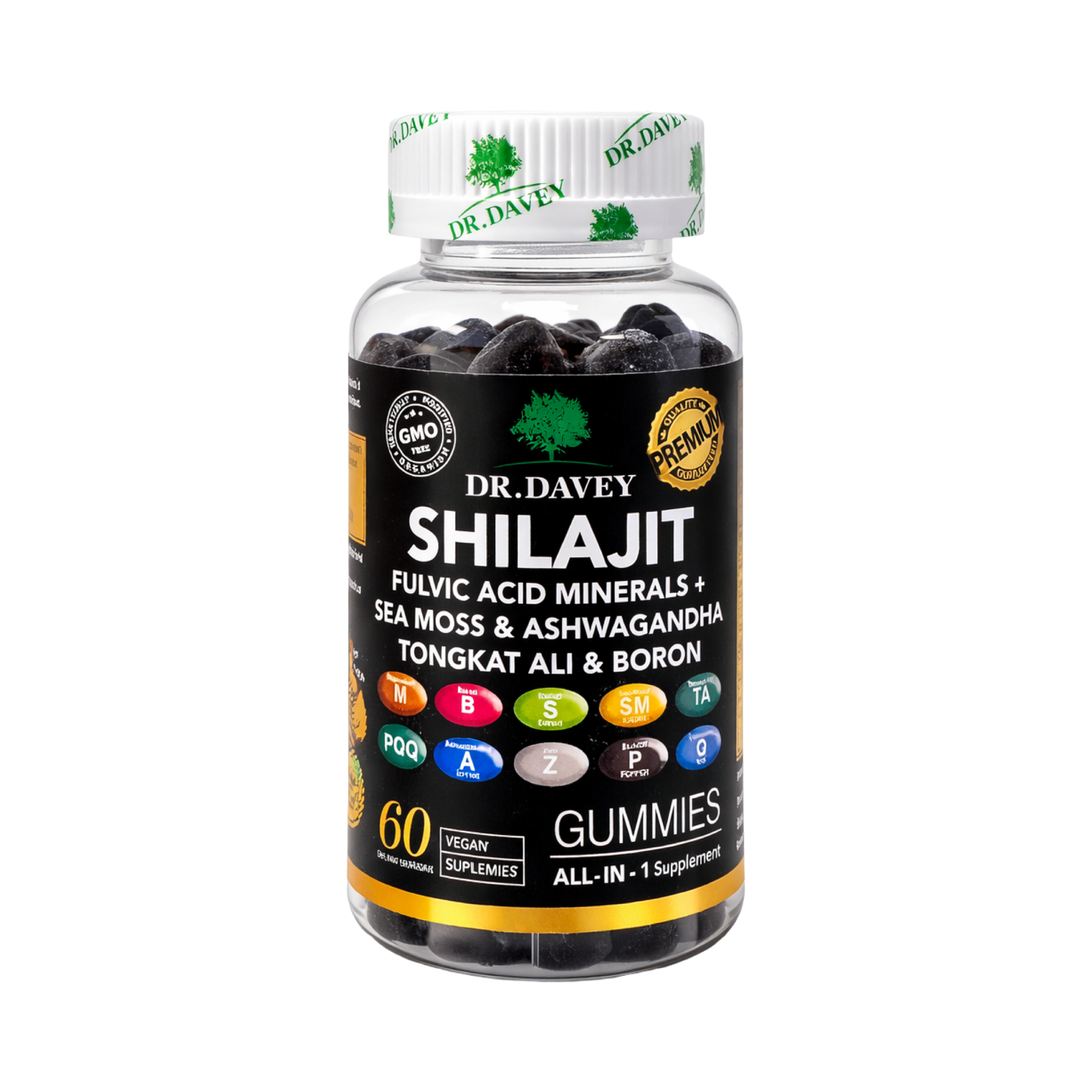 Dr. Davey Shilajit Fulvic Acid Complex Gummies – 60 Copë