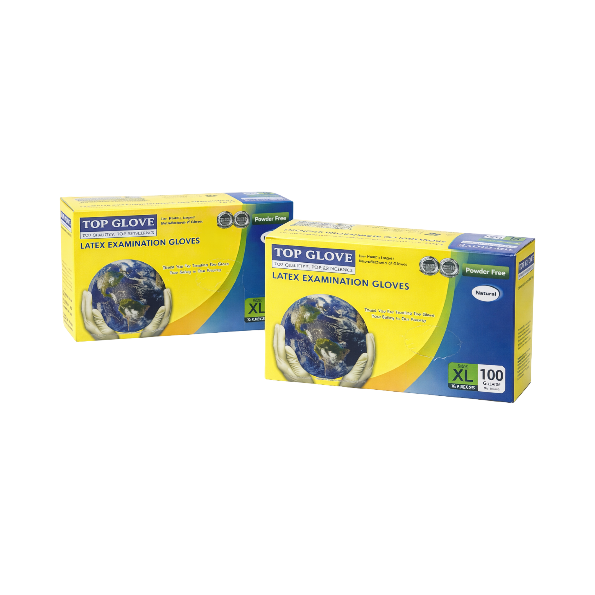 Top Glove Latex Examination Gloves Powder Free – Natural (S, M, L, XL) – 200 Copë