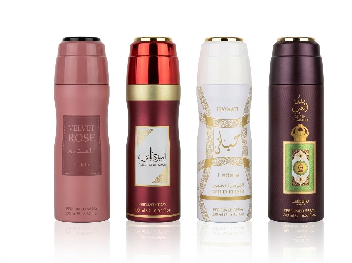 Lattafa Pride Deo Spray – Set me 4 Aroma të Ndryshme për Femra