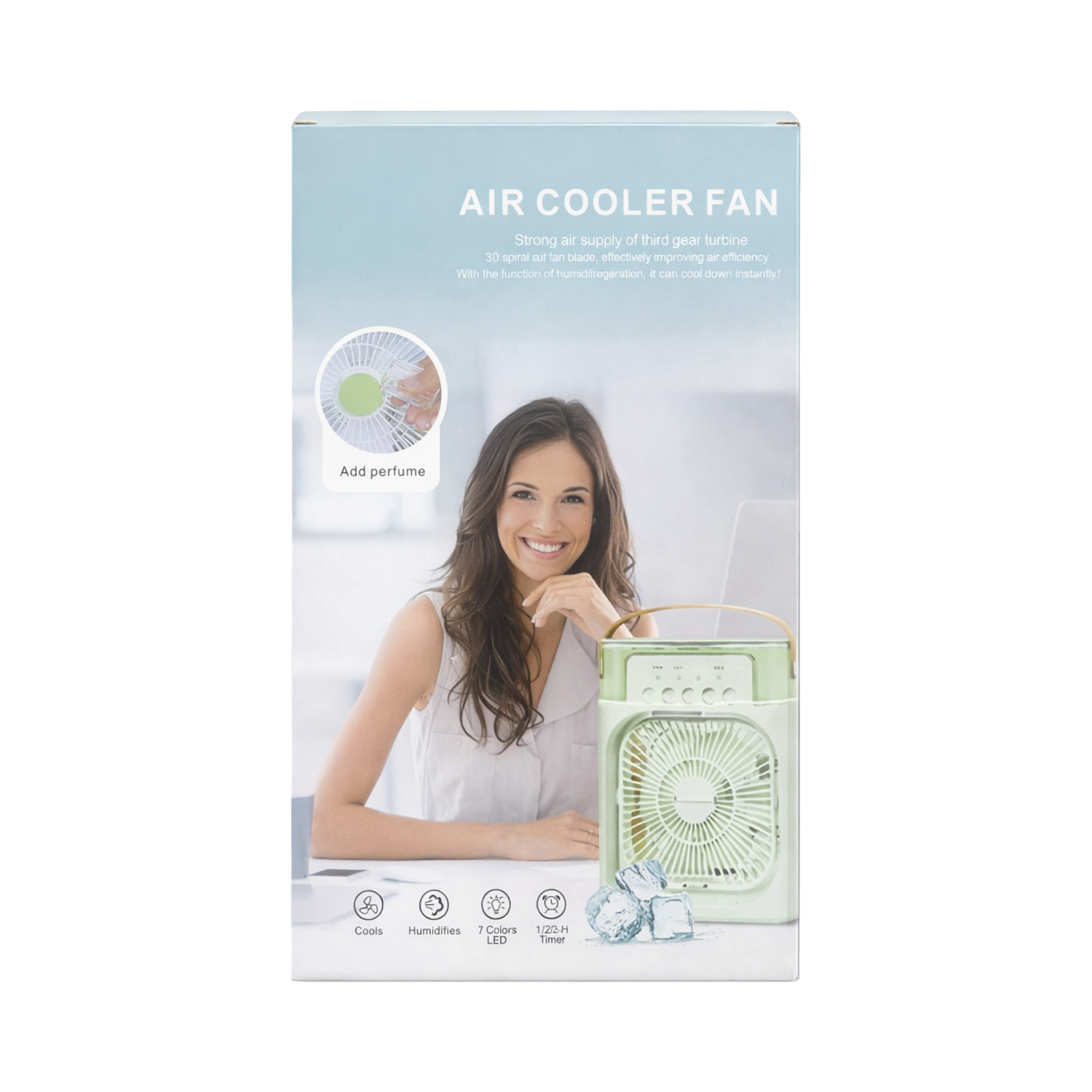 Air Cooler Fan – Mini Portable Cooling Fan with Humidifier & LED Lights