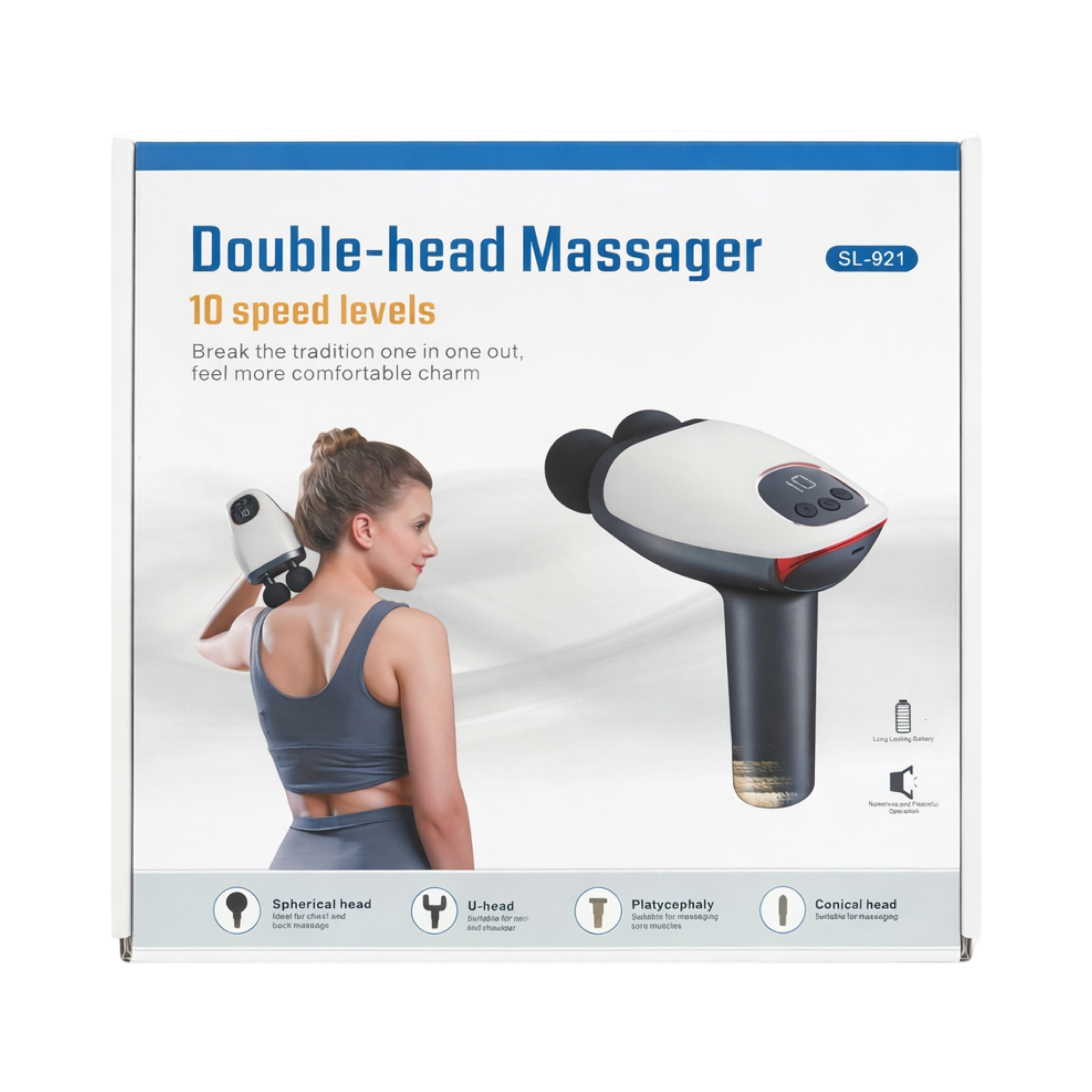 Double-Head Electric Massager SL-921 – 10 Speed Levels