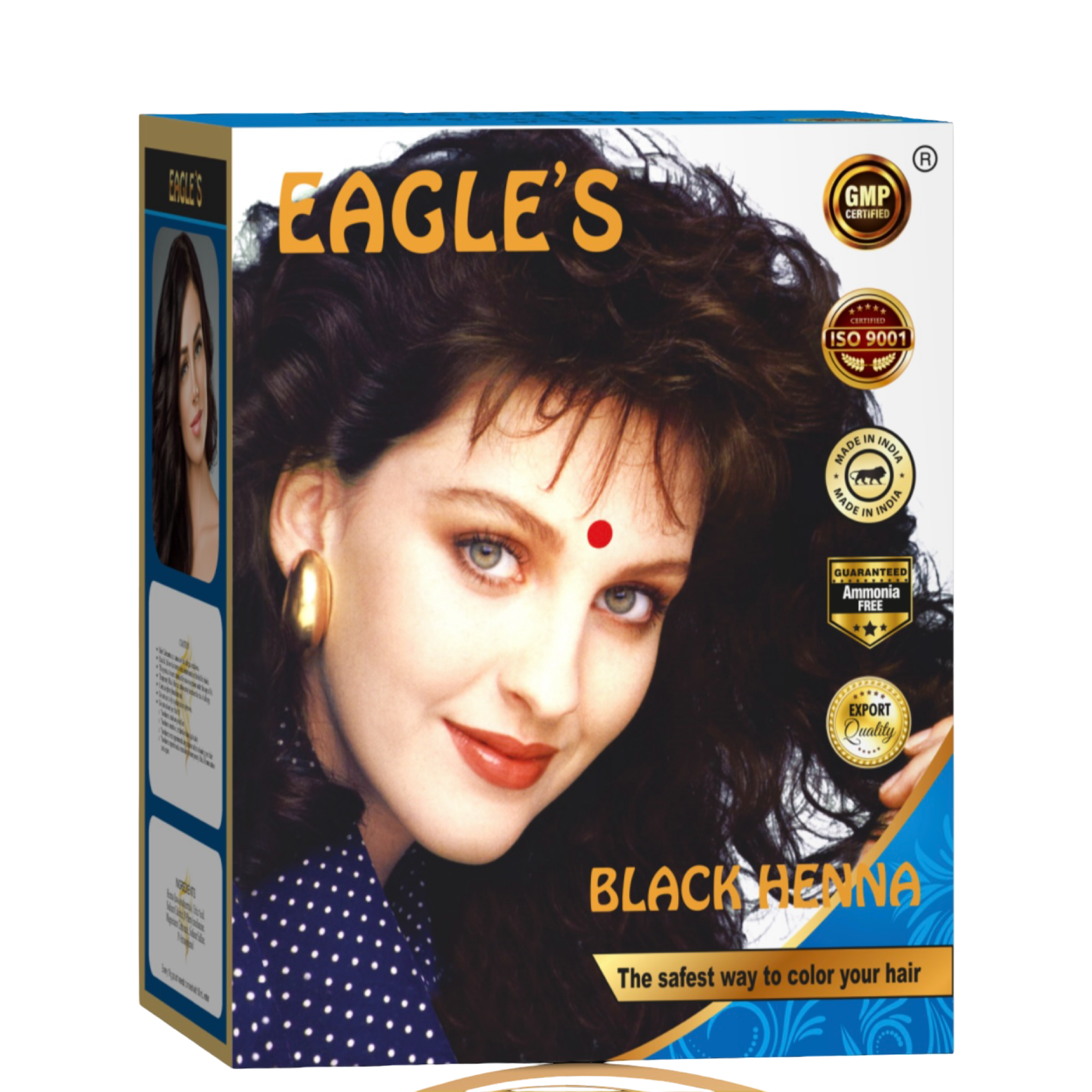 Eagle’s Black Henna – Natural Hair Color (12 Sachets Pack 10mg)