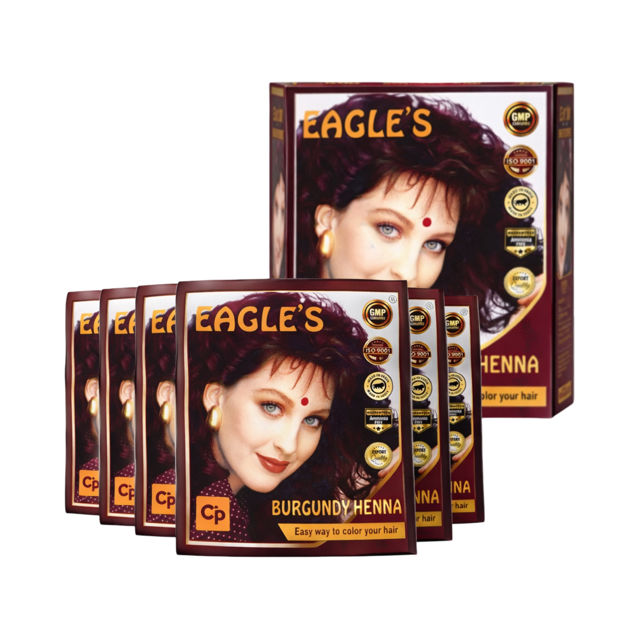 Eagle’s Burgundy Henna – Natural Hair Color (12 Sachets Pack 10mg)