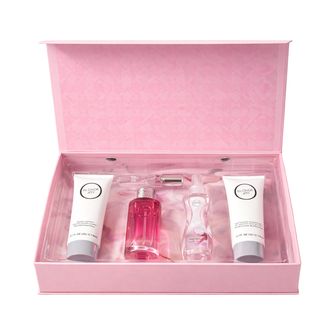 Blonde Joy Gift Set – Eau de Toilette + Body Lotion + Shower Gel + Body Mist (Pour Femme)