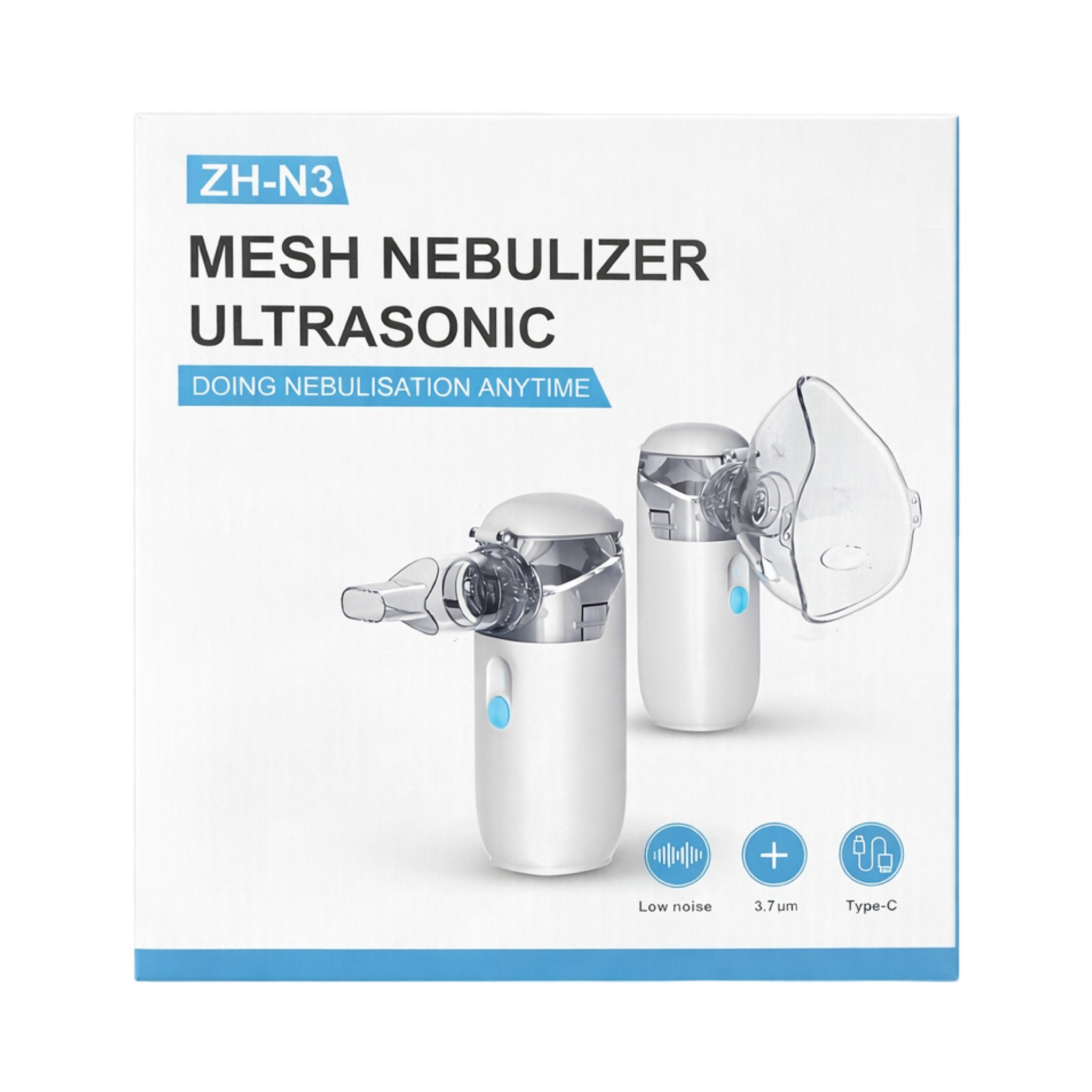 Mesh Nebulizer Ultrasonic ZH-N3 – Inhalator Portativ (Low Noise, Type-C)