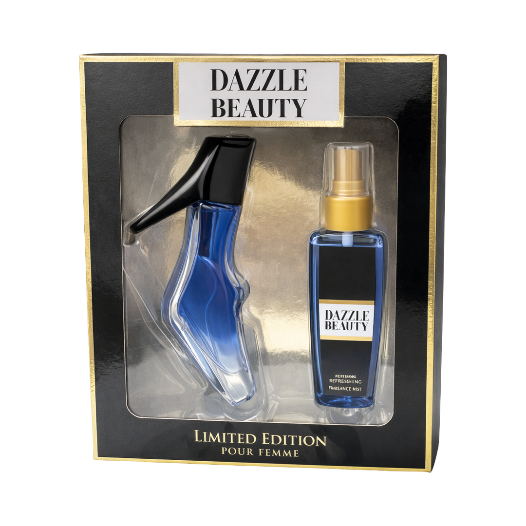 Dazzle Beauty Gift Set – Eau de Parfum + Refreshing Fragrance Mist (Pour Femme)