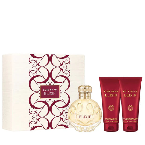 Elie Saab Elixir Love 3 Piece Set (100ml EDP + 75ml SG + 75ml BL)