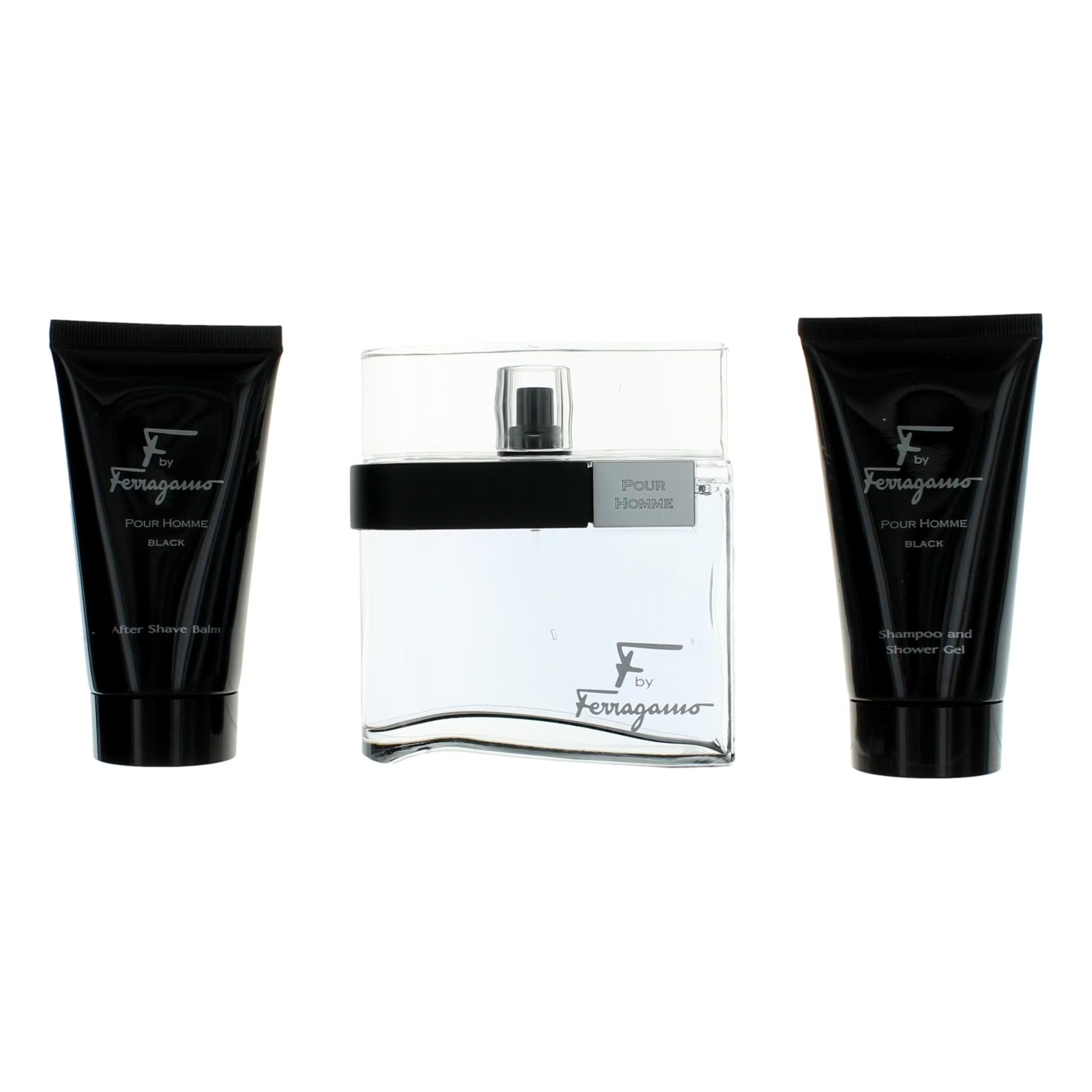 Salvatore Ferragamo Pour Homme 3Pcs (EDT 100ml+Shampoo&Shower Gel 75ml +After S/Balm 75ml)Set