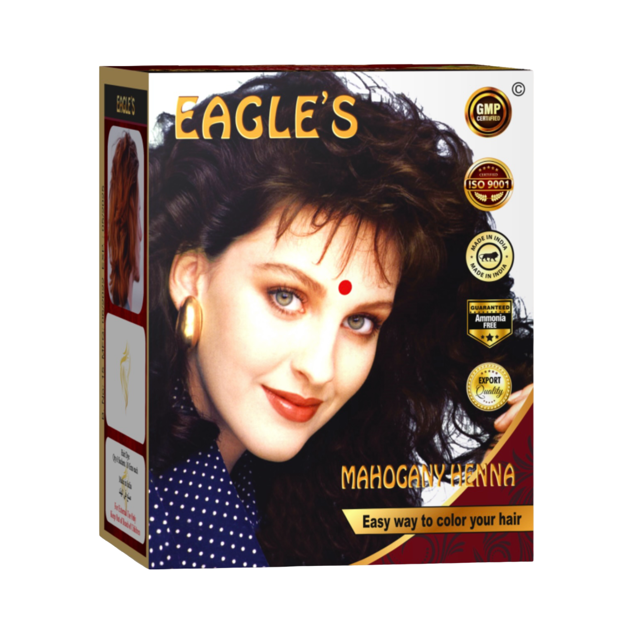 Eagle’s Mahogany Henna – Natural Hair Color (12 Sachets Pack 10mg)