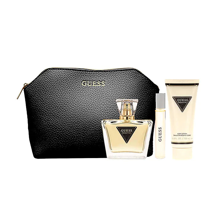 Guess Seductive W 4 Piece Set (75ml EDT + 100ml BL + 15ml EDT +Pouch )