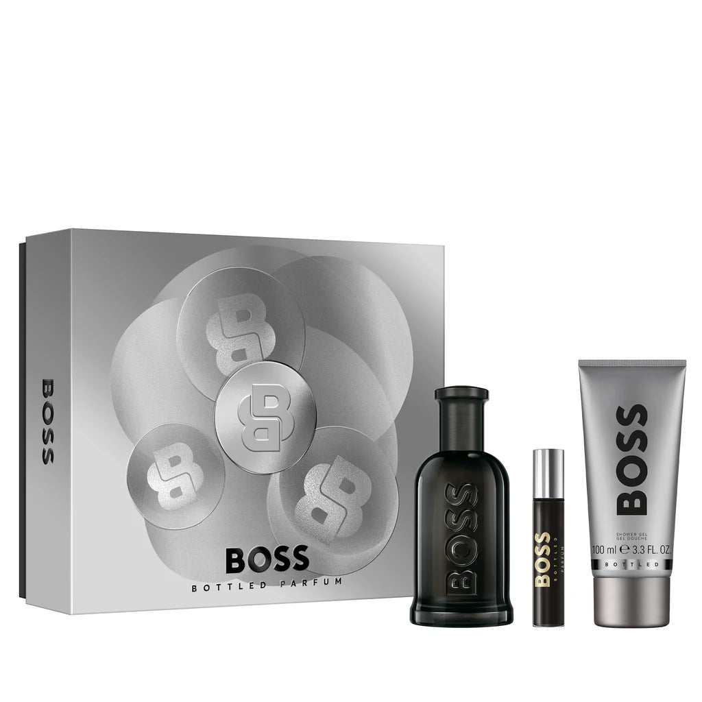 Hugo Boss Bottled Parfum 3Pcs ( Parfum 100ml+Parfum 10ml+ S/Gel 100ml ) Set