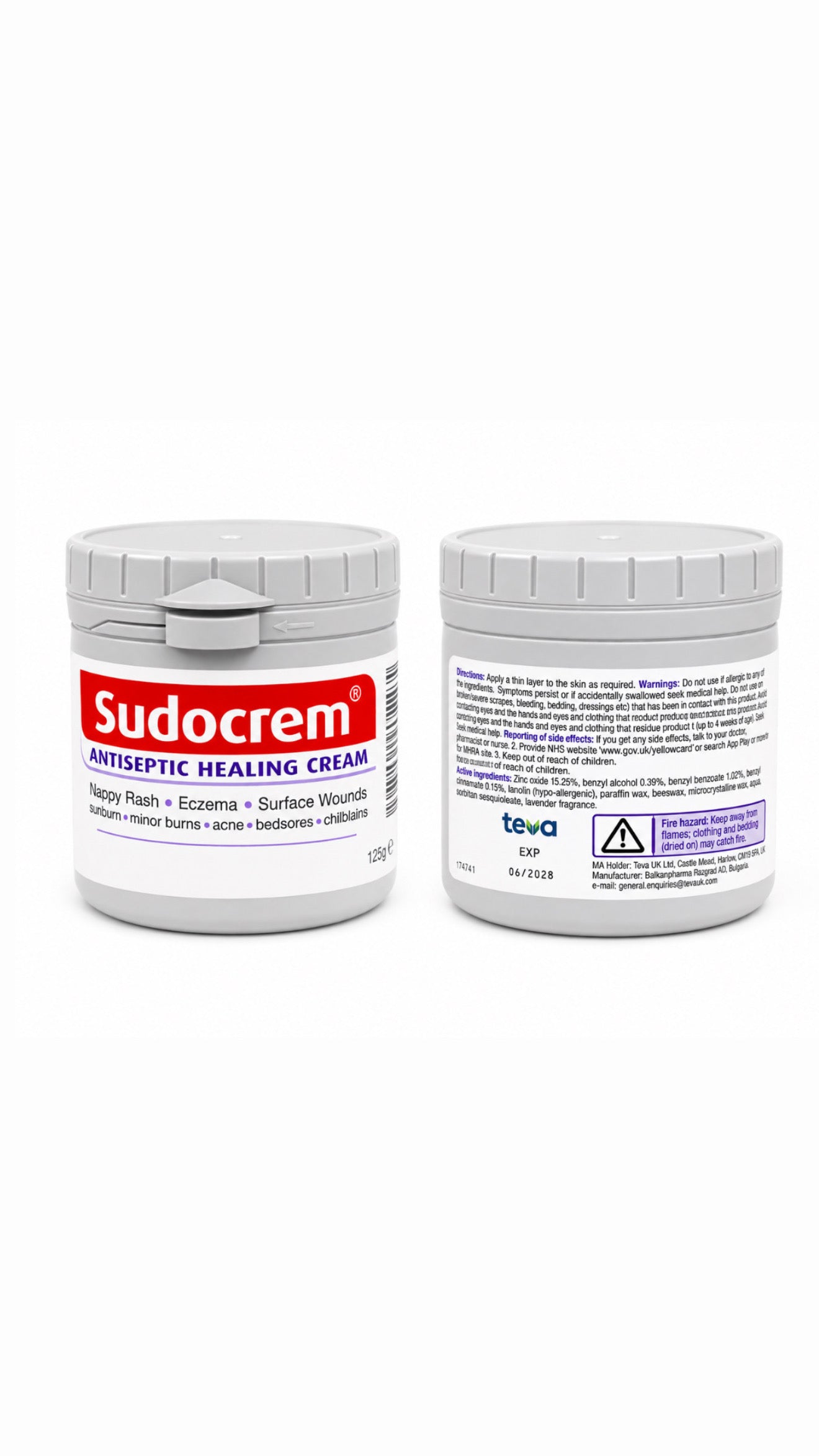 Sudocrem Antiseptic Healing Cream – 2 Copë nga 125g
