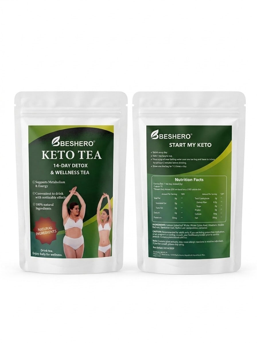 BESHERO KETO TEA – ÇAJ DETOKS 14-DITOR PËR HUMBJE PESHE DHE METABOLIZËM!