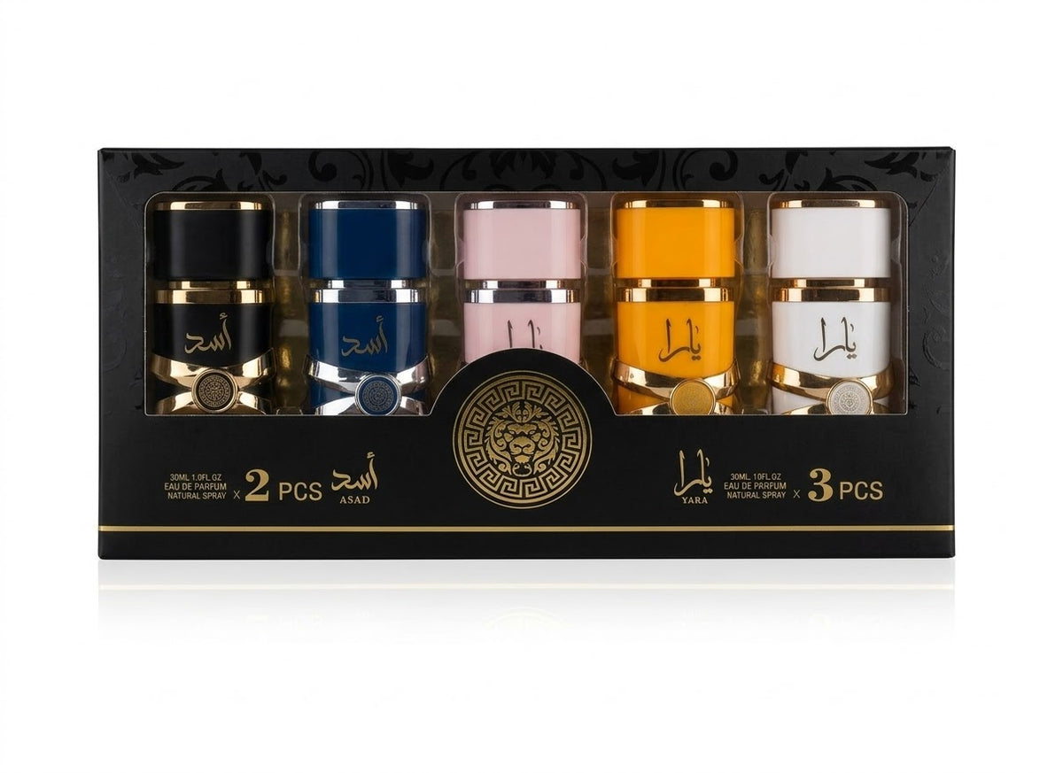Lattafa Yara & Asad Collection – Set Dhuratë Mini (5 x 30ml)