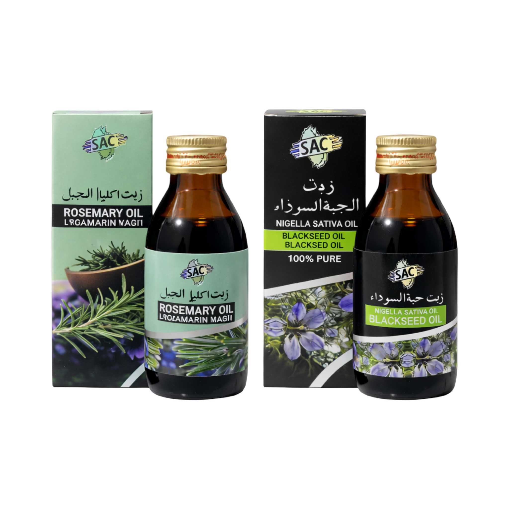 SAC Set Vajrash Natyral – Rosemary Oil & Nigella Sativa Oil (100% Pure) 125ml