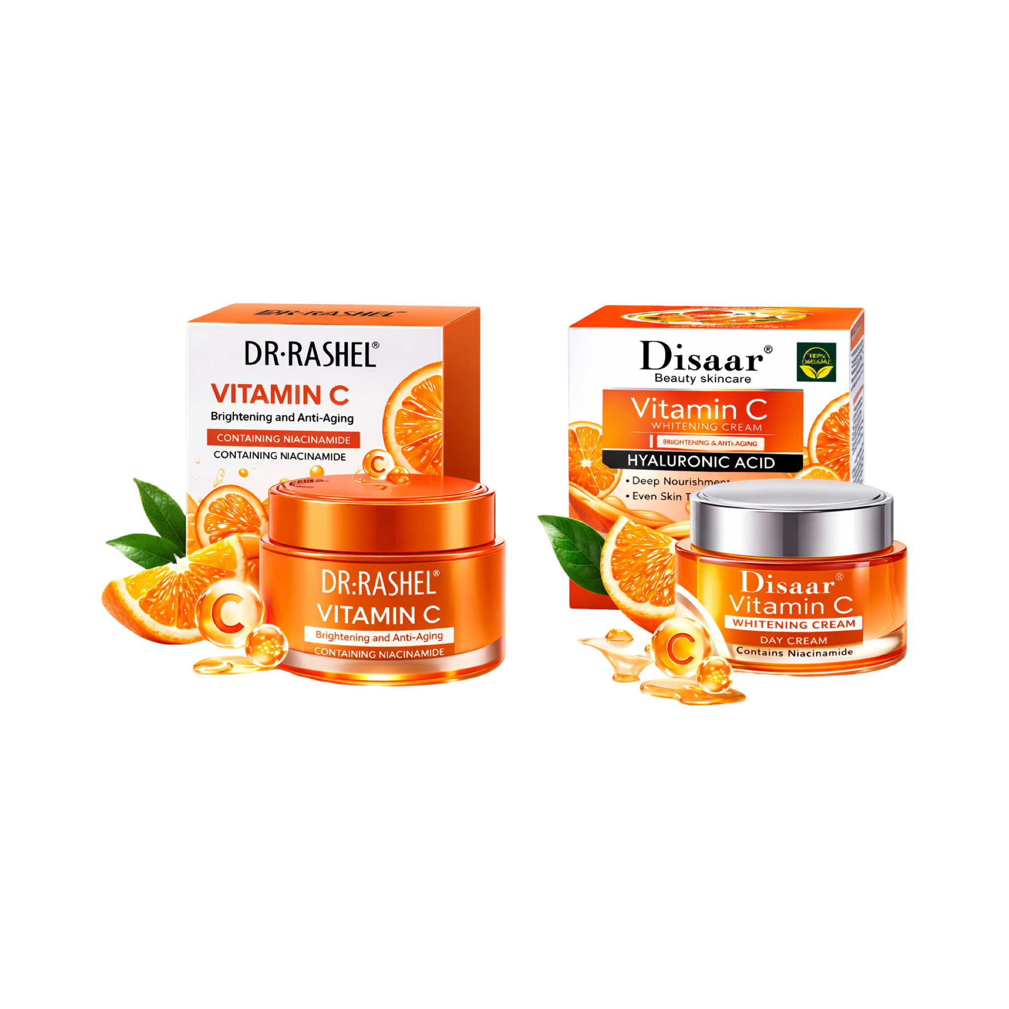 DR.RASHEL Vitamin C Brightening Cream me Niacinamide & Disaar Vitamin C Whitening Cream me Hyaluronic Acid