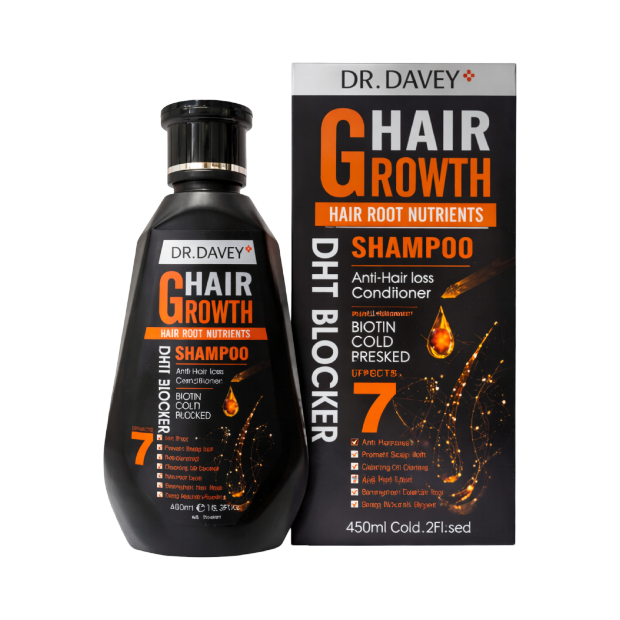 DR.DAVEY Hair Growth Shampoo – DHT Blocker 7 Effects (450ml)