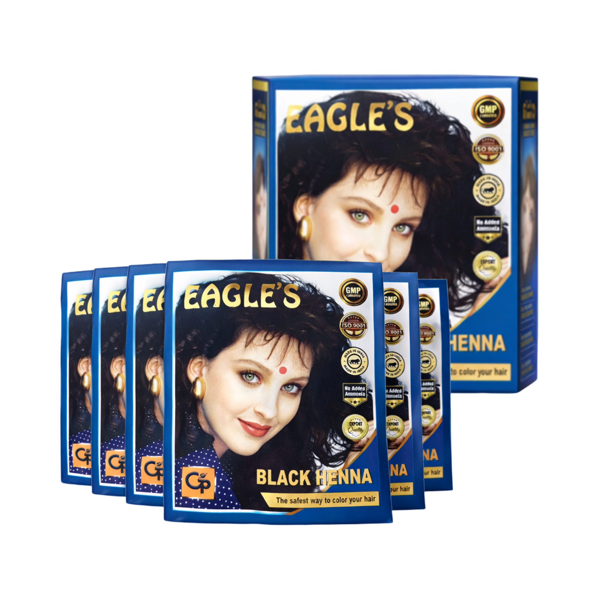 Eagle’s Black Henna – Natural Hair Color (12 Sachets Pack 10mg)