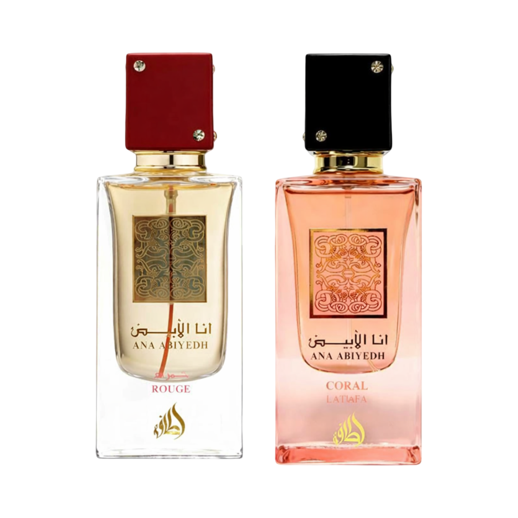 Lattafa Ana Abiyedh Rouge & Coral – Parfum për Femra | Set Elegant & Freskues