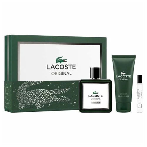Lacoste Original Parfum 3Pcs (100ml Parfum + 7.5ml Parfum + 100ml S/Gel) G/Set