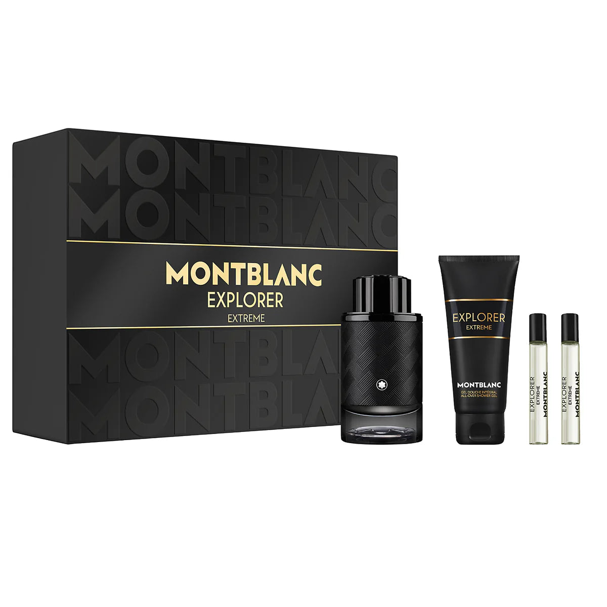 Mont Blanc Explorer Extreme Men 4P ( Parfum 100ml + Parfum 2 X 7.5ml + S/Gel 100ml ) G/Set