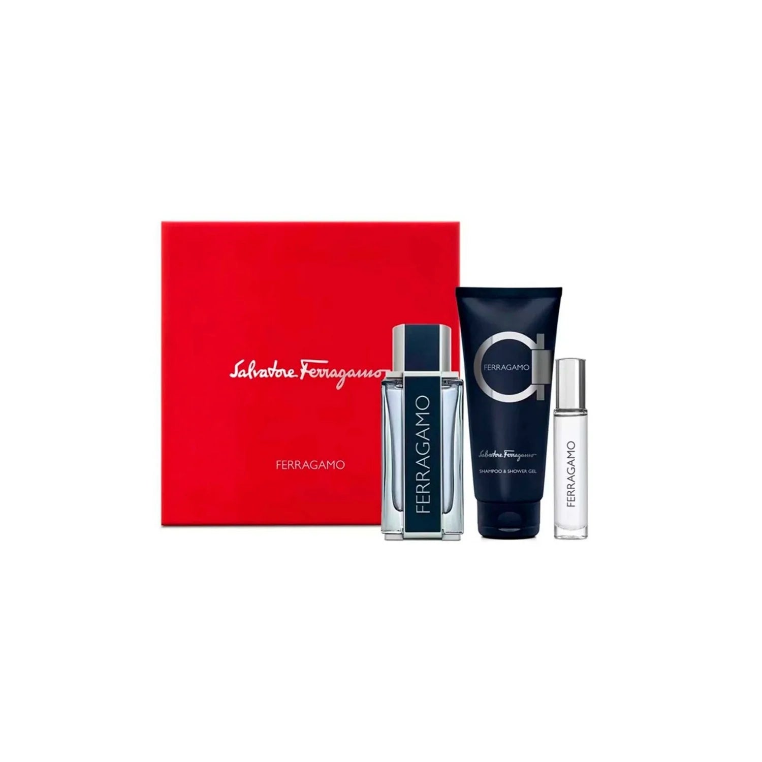Salvatore Ferragamo "Ferragamo" Pour Homme 3Pcs (EDT 100ml+EDT 10ml+S/Gel 100ml) Set